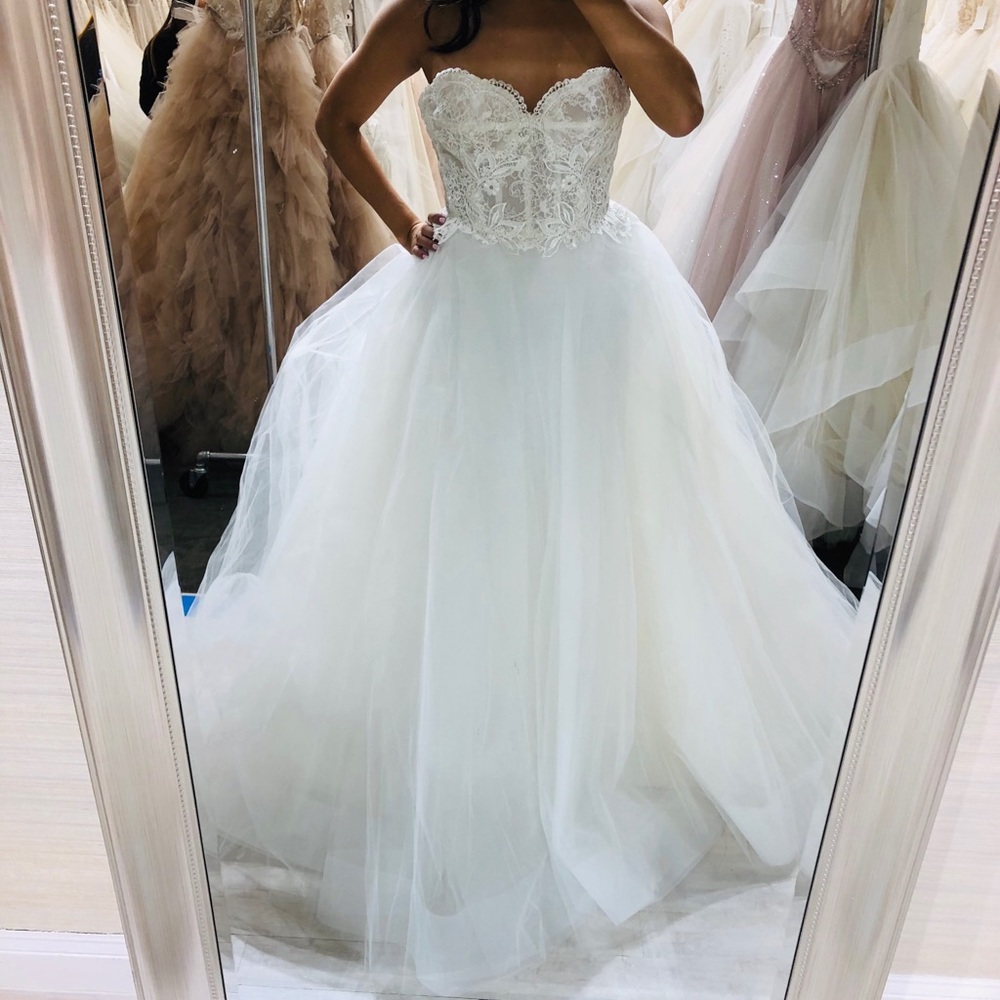 Tara Keely Tulle Ballgown with Lace Corset Bodice